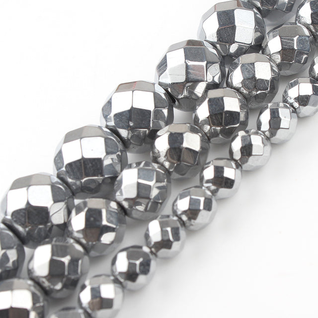 Natural Black Hematite Stone Round Loose Spacer Beads For DIY Jewelry Making Bracelet Earring Accessories 15'' 2 3 4 6 8 10 12mm