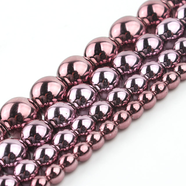 Natural Black Hematite Stone Round Loose Spacer Beads For DIY Jewelry Making Bracelet Earring Accessories 15'' 2 3 4 6 8 10 12mm