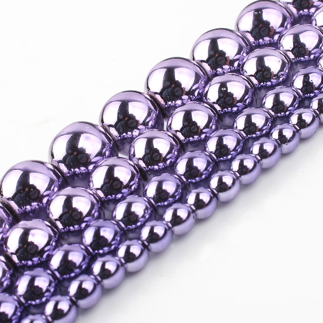 Natural Black Hematite Stone Round Loose Spacer Beads For DIY Jewelry Making Bracelet Earring Accessories 15'' 2 3 4 6 8 10 12mm