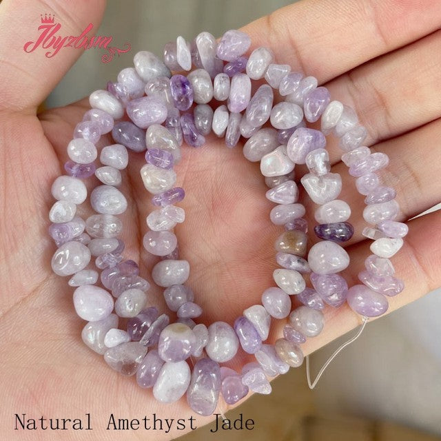 4-7mm Natural amethysts Apatite Freeform Chip Stone Seed Beads For DIY Necklace Bracelet Xmas Jewelry Making 16" Free shipping
