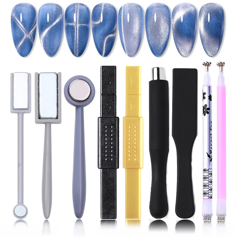 LEMOOC Magnetic Nail Art Stick 9D/5D Cat Magnetic Effect Strong Magnet Board Painting Gel Nail Gel Polish Varnish Tools