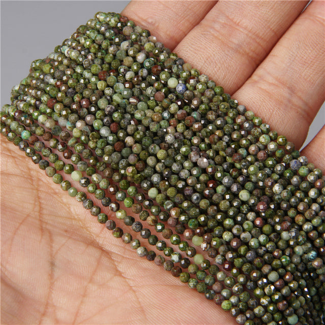Natural Stone Faceted Small 2 3 4 mm Beads Pink Opal Morgan Loose Spacer Quartz Crystal Beads Jewelry Making Necklace Bracelets