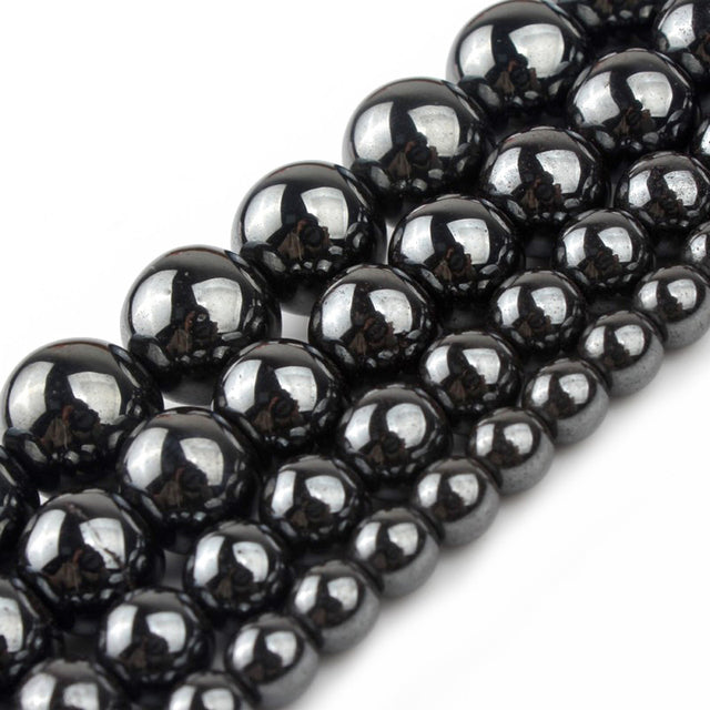 Wholesale 4-14mm Natural Black Volcanic Lava Stone Round Beads 15" Pick Size For Jewelry Making diy Bracelet