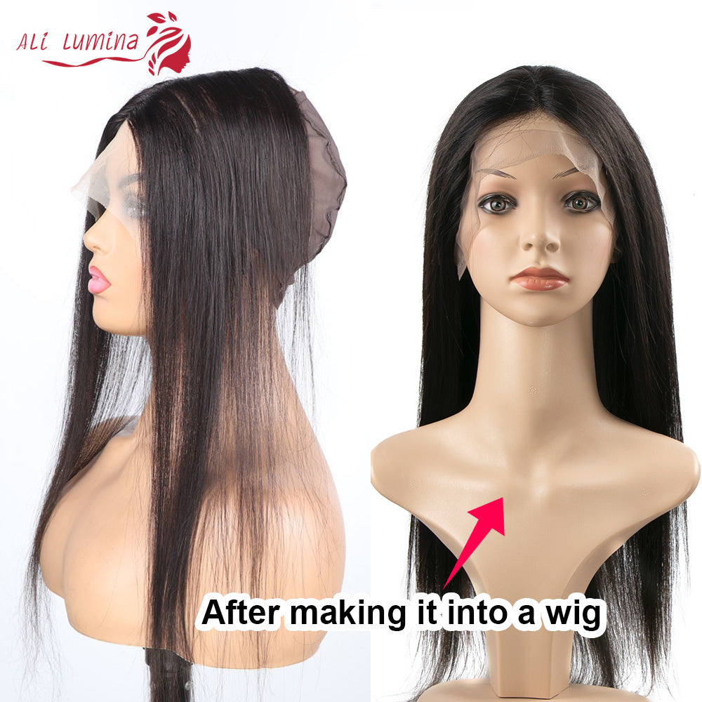 T Lace Closure Straight Human Hair 13x5x2 Ear To Ear Lace Front PrePlucked With Natural Hairline 5 Inch Deep Middle Part Closure
