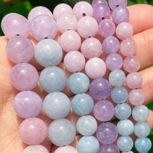 Natural Stone Dark Blue Chalcedony Jades Beads Round Loose Spacer Beads For Jewelry Making 4/6/8/10/12mm DIY Handmade Bracelets