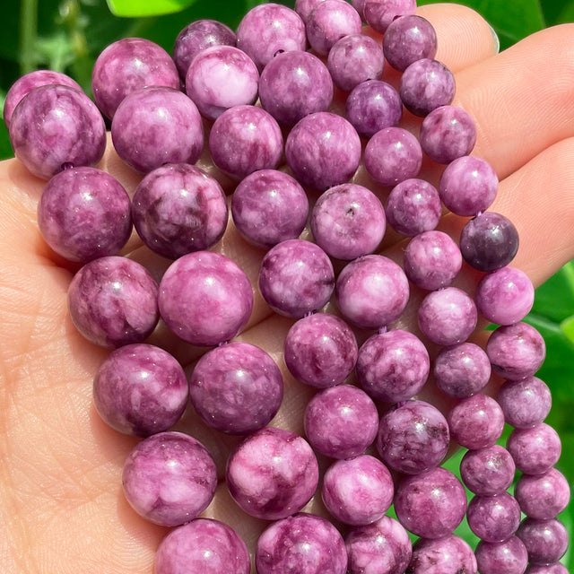 Natural Stone Dark Blue Chalcedony Jades Beads Round Loose Spacer Beads For Jewelry Making 4/6/8/10/12mm DIY Handmade Bracelets