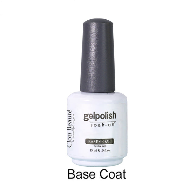No Wipe Top Coat Base Coat Primer UV Gel Nail Art Tips Manicure Gel Nail Polish Color Gel Polish esmalte semi permanente