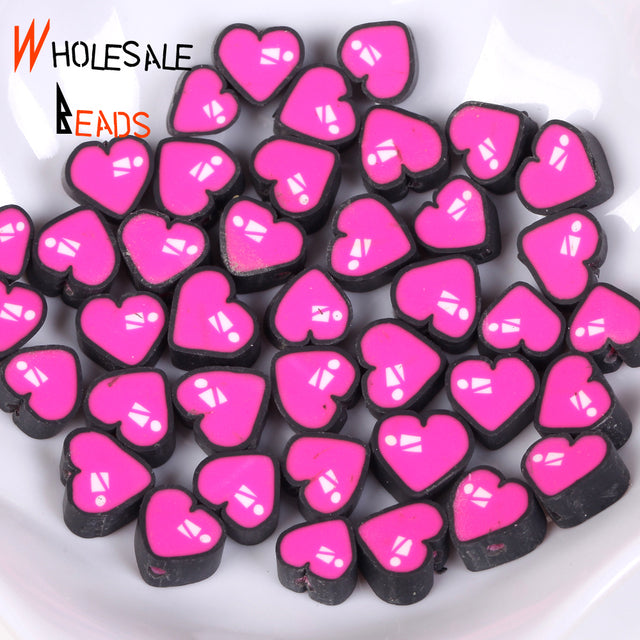 20-110pcs/Lot Polymer Clay Beads Smiley Animal Sunflower Heart Shape Christmas For Jewelry Making DIY Handmade Accessories