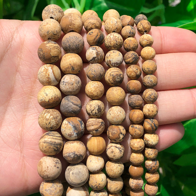 Natural Minerals Stone Matte Dull Polish Pink Zebra Jaspers Howlite Agates Beads for Jewelry Making DIY Bracelet 4-12mm Loose