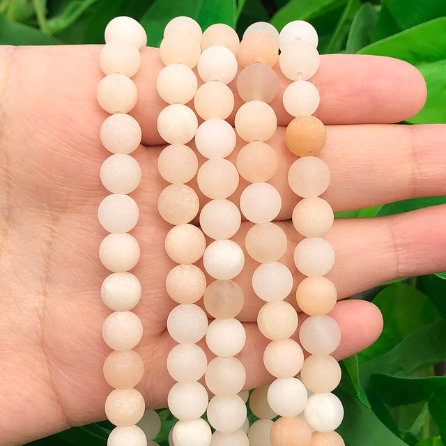 Natural Minerals Stone Matte Dull Polish Pink Zebra Jaspers Howlite Agates Beads for Jewelry Making DIY Bracelet 4-12mm Loose