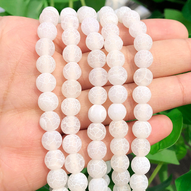 Natural Minerals Stone Matte Dull Polish Pink Zebra Jaspers Howlite Agates Beads for Jewelry Making DIY Bracelet 4-12mm Loose