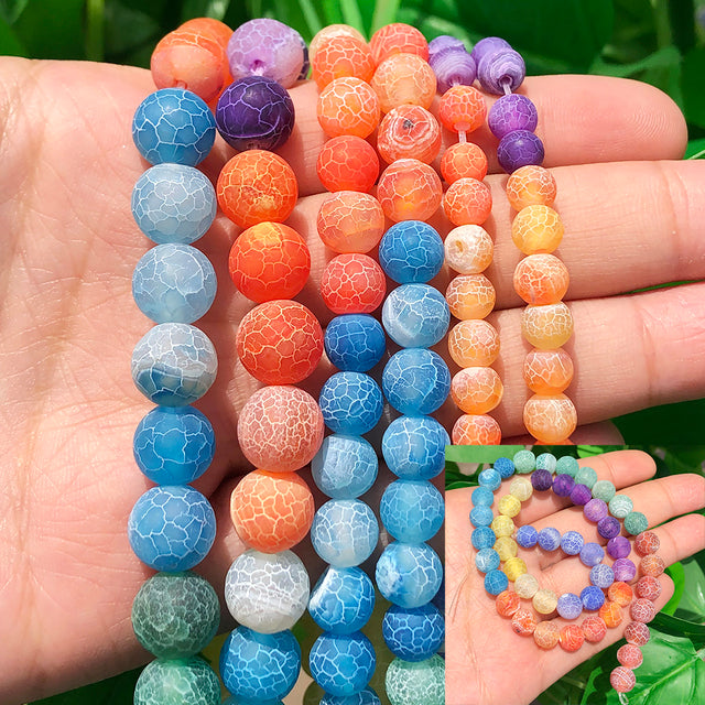 Natural Minerals Stone Matte Dull Polish Pink Zebra Jaspers Howlite Agates Beads for Jewelry Making DIY Bracelet 4-12mm Loose