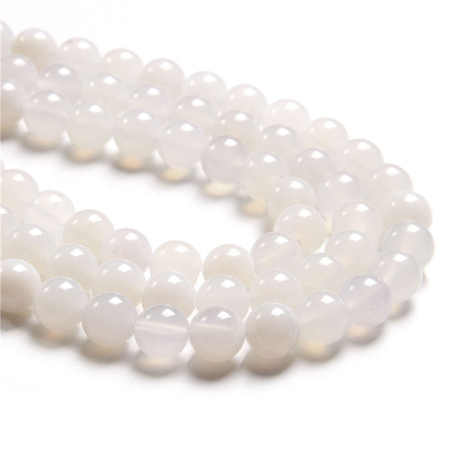 Natural orange agates Stone Beads Smooth Striped Agates Round stone loose spacer beads For Jewelry Making Diy Bracelets handmade