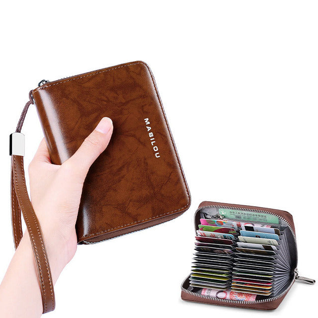 Women's Long Zipper Wallet Genuine Leather Wallets for Women RFID Blocking Clutch Bag Credit Card Holder Bag Purses Wallet Men
