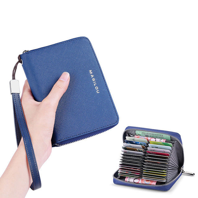 Women's Long Zipper Wallet Genuine Leather Wallets for Women RFID Blocking Clutch Bag Credit Card Holder Bag Purses Wallet Men