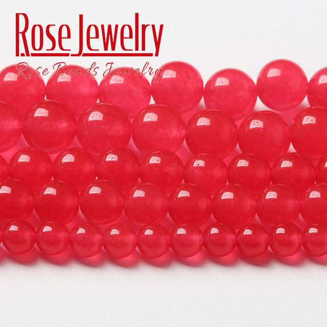 Wholesale Smooth Garnet Red Glass Crystal Round Loose Beads 15" Strand 4 6 8 10 12 mm For Jewelry Making Diy Bracelet Necklace