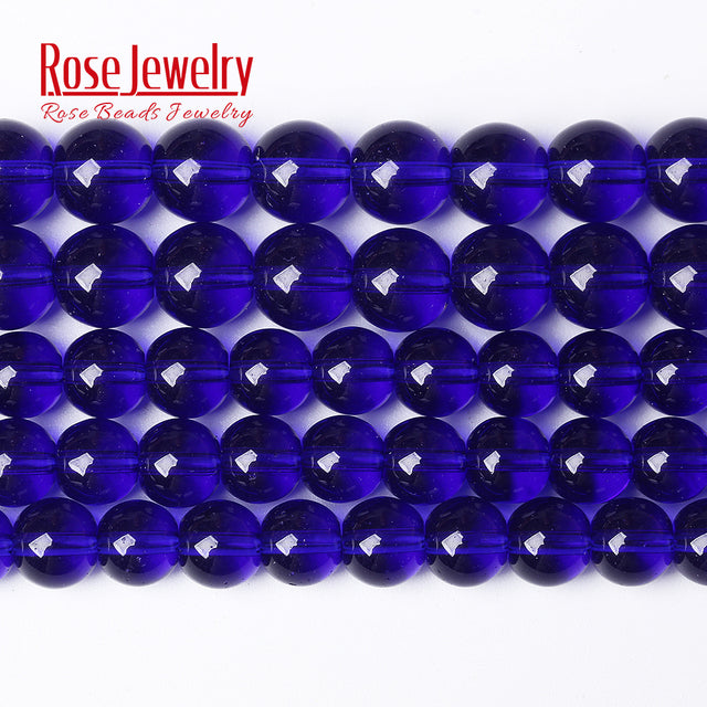 Wholesale Smooth Garnet Red Glass Crystal Round Loose Beads 15" Strand 4 6 8 10 12 mm For Jewelry Making Diy Bracelet Necklace