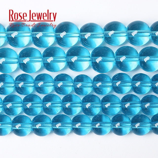 Wholesale Smooth Garnet Red Glass Crystal Round Loose Beads 15" Strand 4 6 8 10 12 mm For Jewelry Making Diy Bracelet Necklace