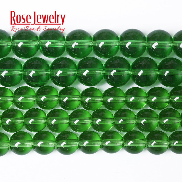 Wholesale Smooth Garnet Red Glass Crystal Round Loose Beads 15" Strand 4 6 8 10 12 mm For Jewelry Making Diy Bracelet Necklace