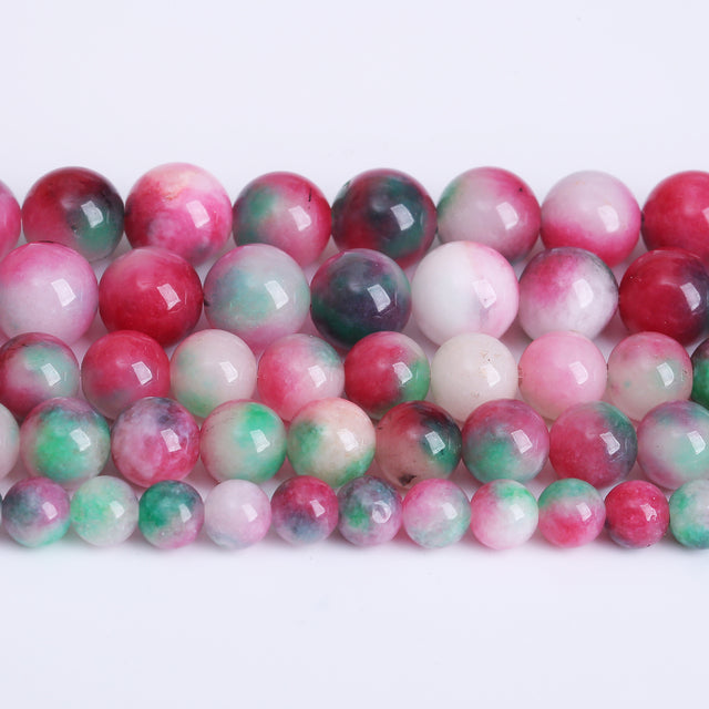 Wholesale Smooth Garnet Red Glass Crystal Round Loose Beads 15" Strand 4 6 8 10 12 mm For Jewelry Making Diy Bracelet Necklace