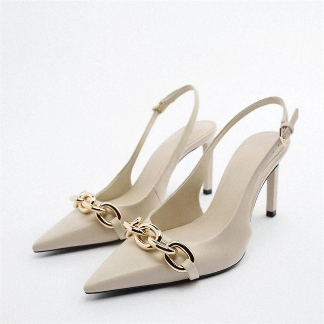 ZARZ 2022 Summer Cute Rhinestone Pointed Sandals Women Transparent High Heels Slippers Woman Elegant Sandals Shiny Sexy Pumps