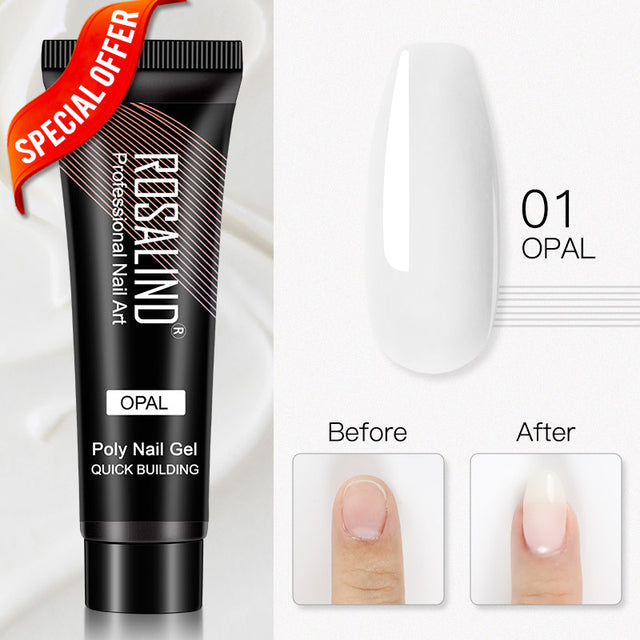 ROSALIND Poly UV Nail Extension Gel Art Design Nail Supplies For Professionals Semi Permanent Varnishe Builder Nails Glue15ML