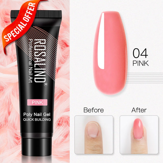 ROSALIND Poly UV Nail Extension Gel Art Design Nail Supplies For Professionals Semi Permanent Varnishe Builder Nails Glue15ML