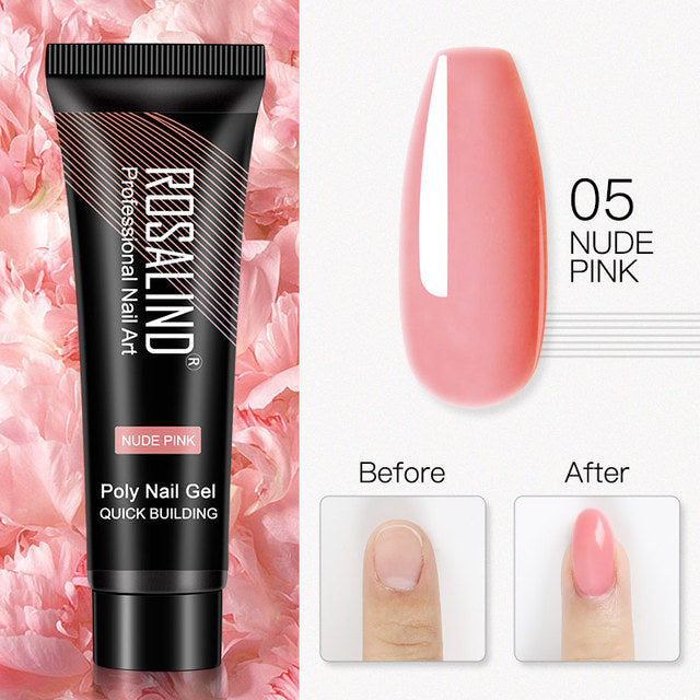 ROSALIND Poly UV Nail Extension Gel Art Design Nail Supplies For Professionals Semi Permanent Varnishe Builder Nails Glue15ML