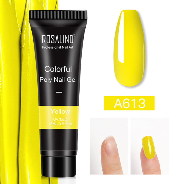 ROSALIND Poly UV Nail Extension Gel Art Design Nail Supplies For Professionals Semi Permanent Varnishe Builder Nails Glue15ML