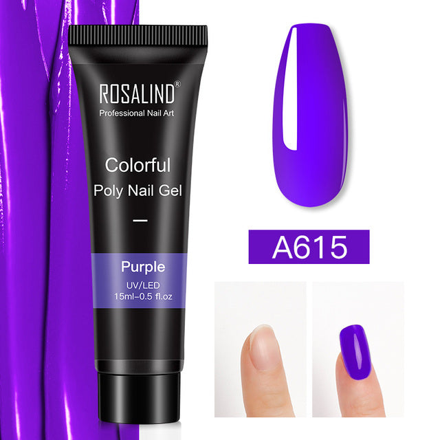 ROSALIND Poly UV Nail Extension Gel Art Design Nail Supplies For Professionals Semi Permanent Varnishe Builder Nails Glue15ML