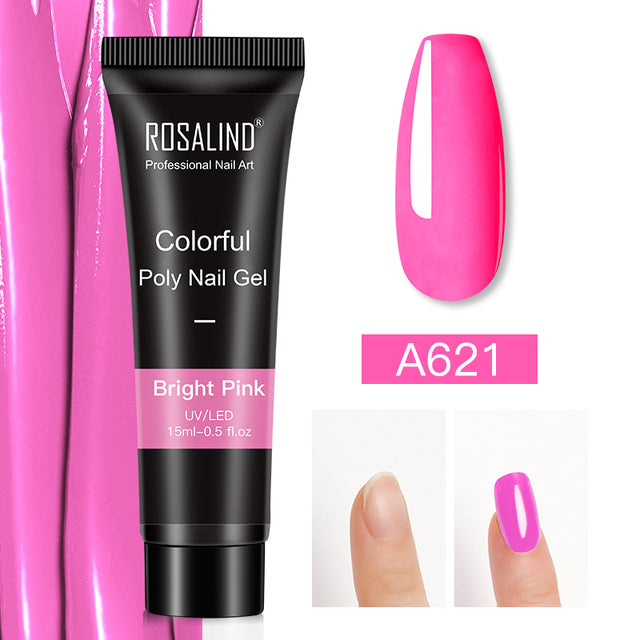 ROSALIND Poly UV Nail Extension Gel Art Design Nail Supplies For Professionals Semi Permanent Varnishe Builder Nails Glue15ML