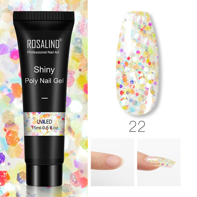 ROSALIND Poly UV Nail Extension Gel Art Design Nail Supplies For Professionals Semi Permanent Varnishe Builder Nails Glue15ML