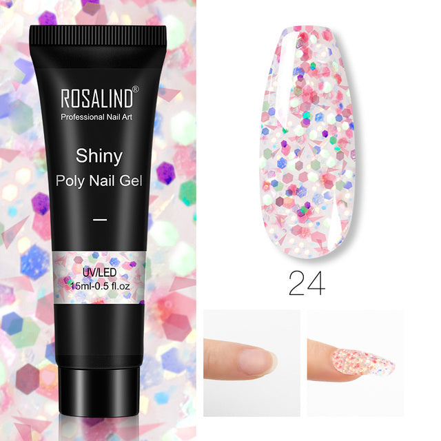 ROSALIND Poly UV Nail Extension Gel Art Design Nail Supplies For Professionals Semi Permanent Varnishe Builder Nails Glue15ML