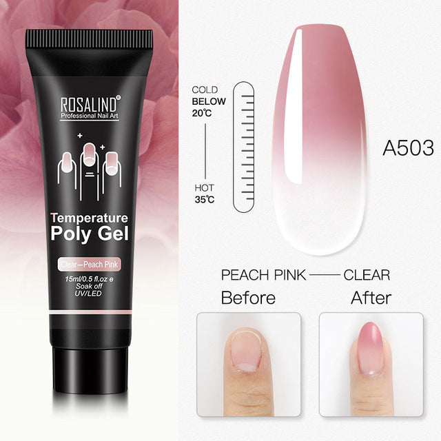 ROSALIND Poly UV Nail Extension Gel Art Design Nail Supplies For Professionals Semi Permanent Varnishe Builder Nails Glue15ML