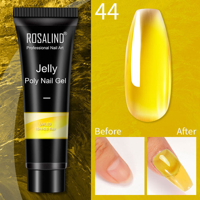 ROSALIND Poly UV Nail Extension Gel Art Design Nail Supplies For Professionals Semi Permanent Varnishe Builder Nails Glue15ML