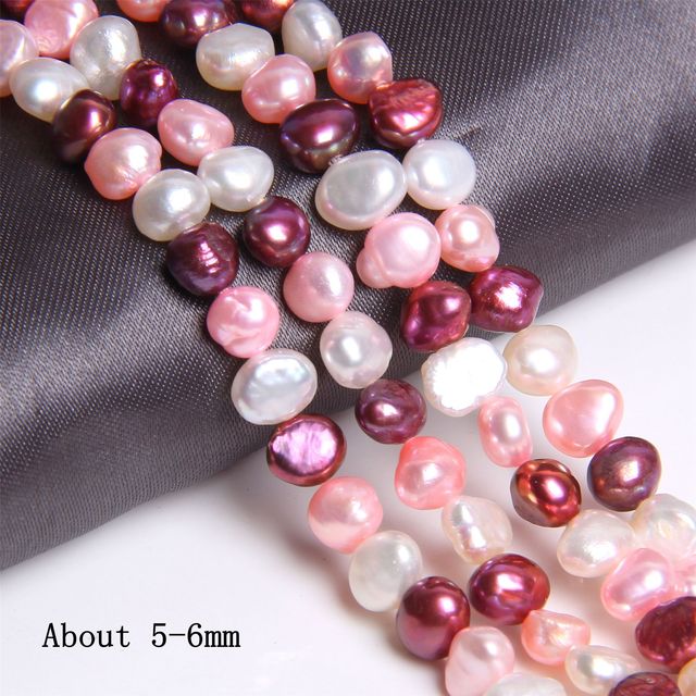Real Natural Pearls Beads Freshwater Pearl Bead Baroque Loose Perles For DIY Craft Bracelet Necklace Jewelry Making 14" strand