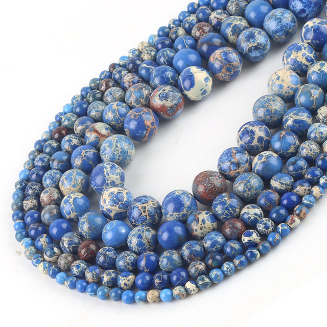 Wholesale Natural Stone Beads Red Howlite Turquoises Round Loose Beads for Jewelry Making DIY Bracelets Necklace 4/6/8/10/12mm