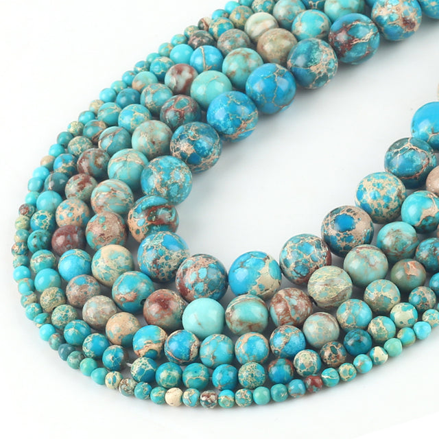 Wholesale Natural Stone Beads Red Howlite Turquoises Round Loose Beads for Jewelry Making DIY Bracelets Necklace 4/6/8/10/12mm