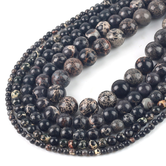 Wholesale Natural Stone Beads Red Howlite Turquoises Round Loose Beads for Jewelry Making DIY Bracelets Necklace 4/6/8/10/12mm