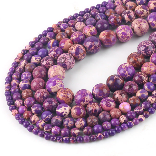Wholesale Natural Stone Beads Red Howlite Turquoises Round Loose Beads for Jewelry Making DIY Bracelets Necklace 4/6/8/10/12mm