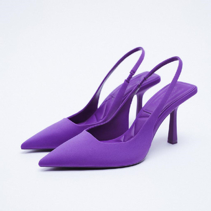 2022 New Women's Shoes Pointed Toe Shallow Nude Pink Diamond Shoes Low Heel Back Strappy Shoes Women womens shoes shoes