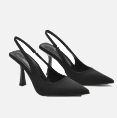 2022 New Women's Shoes Pointed Toe Shallow Nude Pink Diamond Shoes Low Heel Back Strappy Shoes Women womens shoes shoes