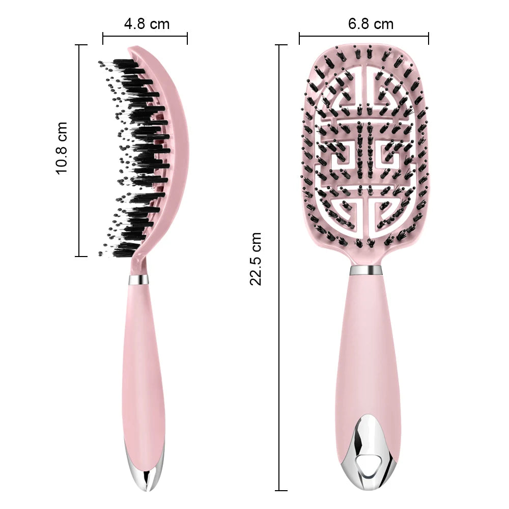 Denman Brush Boar Bristle Hair Brush Comb Scalp Massage Hair Brush Women Curly Detangler Styling Tools for  Women's hair brush