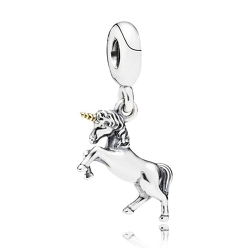 2023 SIlver Color Animal Musical Crown Boy Pendant Fit Charm Bracelet DIY Women's Fashion Christmas Gifts