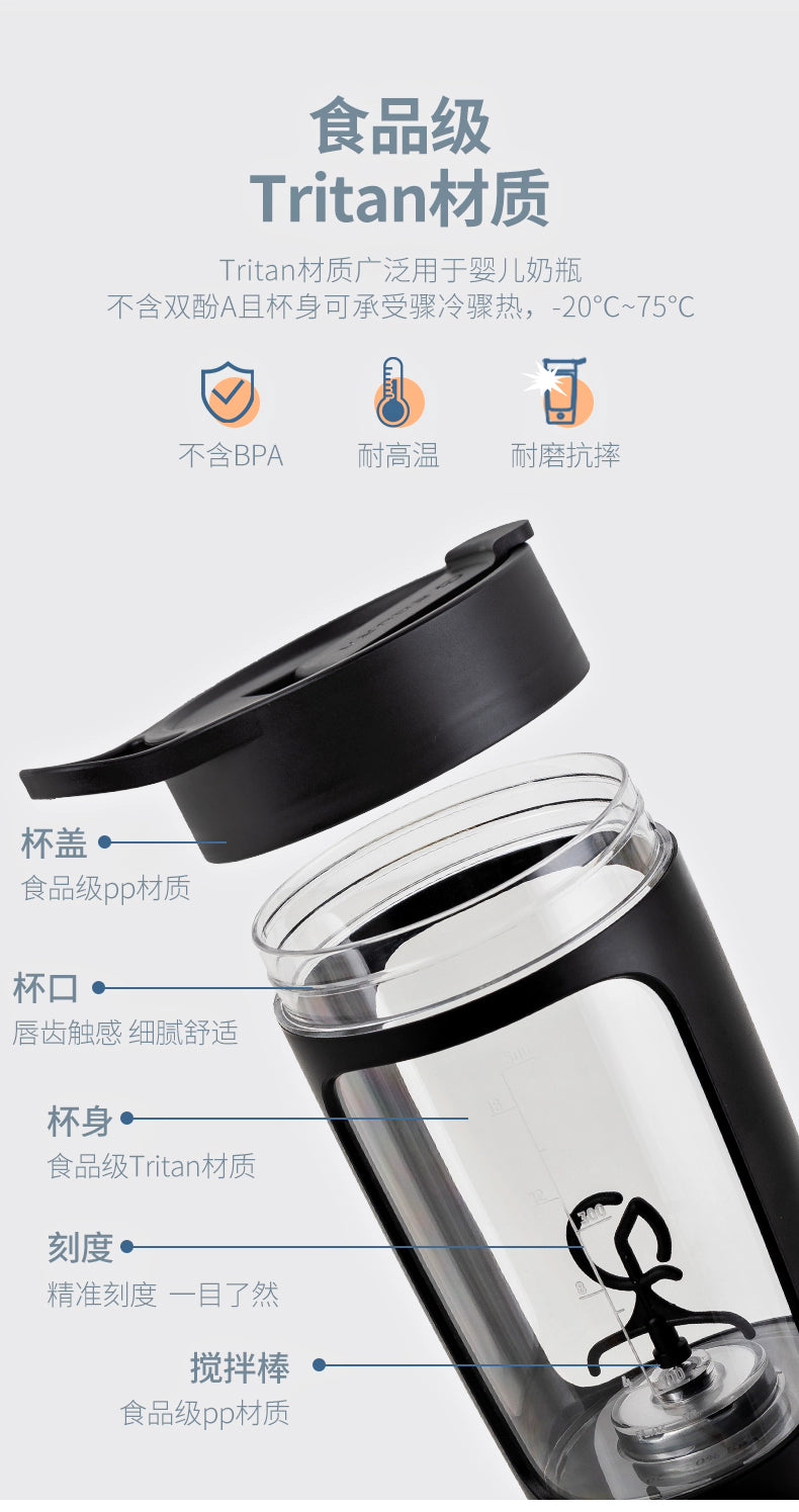 Fully Automatic Mixing Cup Protein Shake Powder Cup Sports Fitness Charging Food Grade Tritan Material Electric Coffee Cup