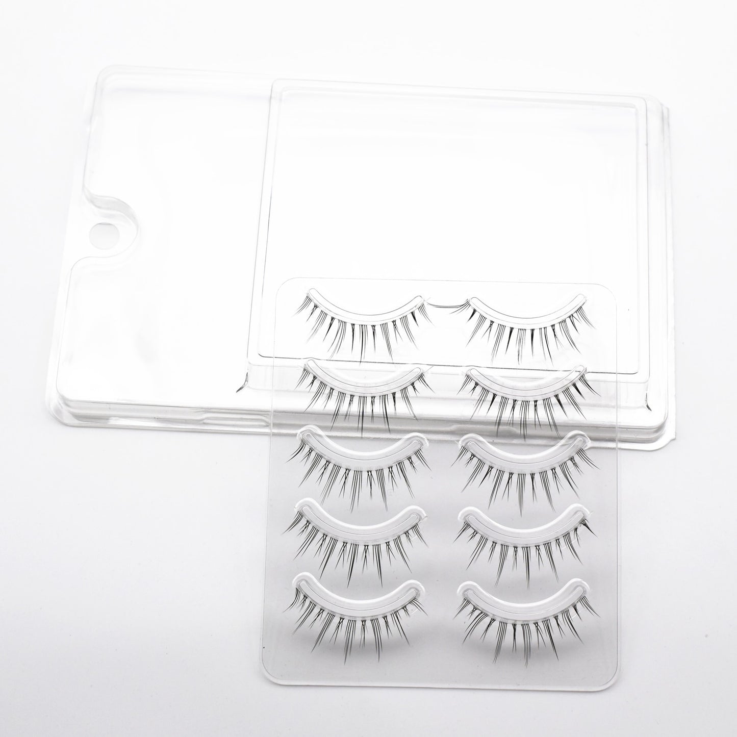 5 Pairs Eyelashes Bundles Lashes Natural Wispy False Eyelash Lashes Manga Lashes Invisible Band Soft Natural Eyelashes Extension