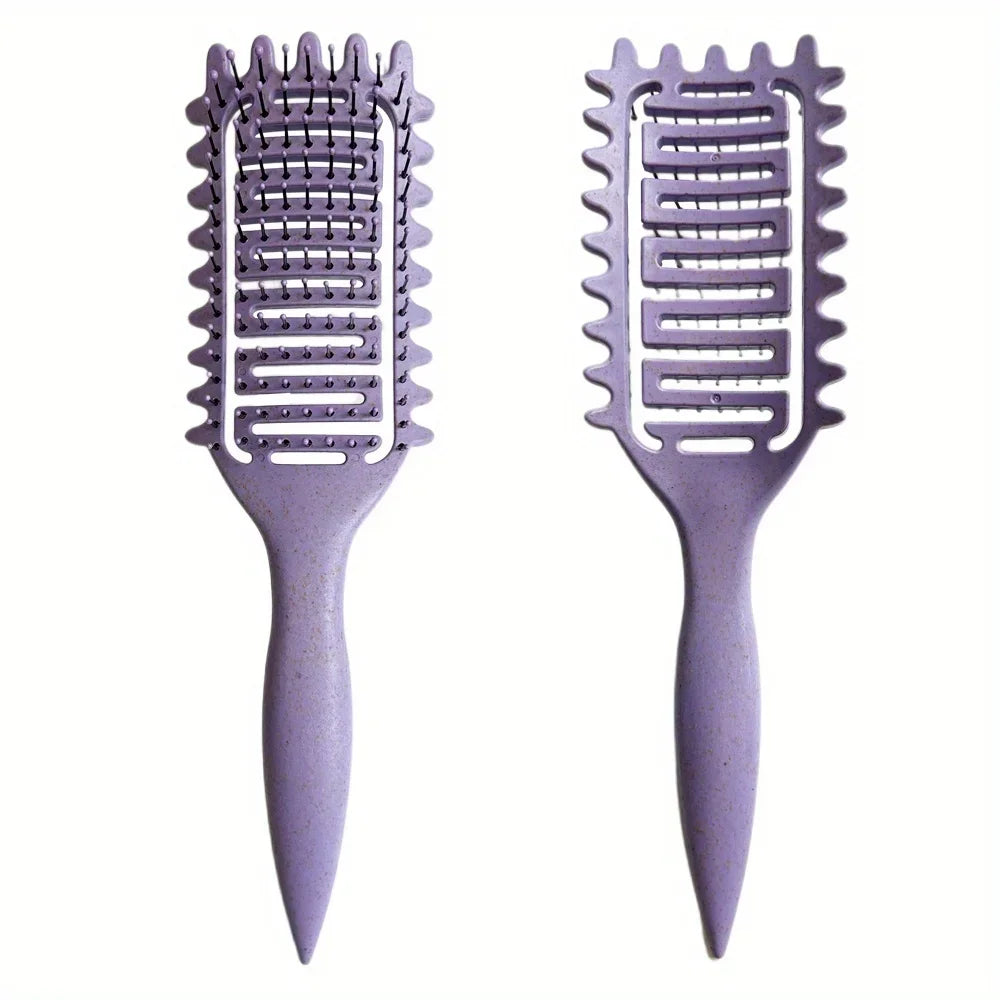 Curl Define Styling Brush Hollow Boar Bristle Detangling Hair Brush Tangled Hair Comb Shaping Defining Curls Hair Styling Tools