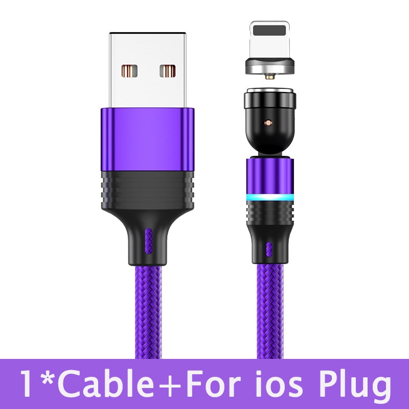 Hot Selling 540° Rotate Magnetic USB Cable Fast Type C Cable Data Charge Micro USB Cable For iPhone 11 Pro Xs X Samsung Xiaomi