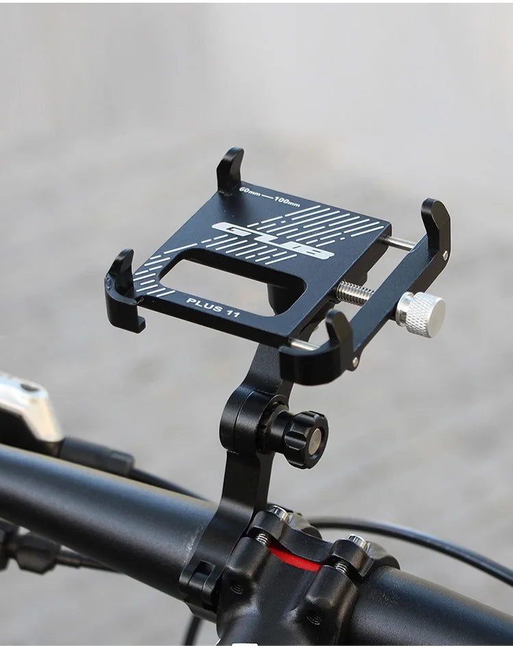 GUB PLUS11 Bicycle Motorcycle Phone Mount Aluminum Alloy Bike Phone Holder with 360° Rotation Adjustable 4 to 6.8 Inch Phone GPS