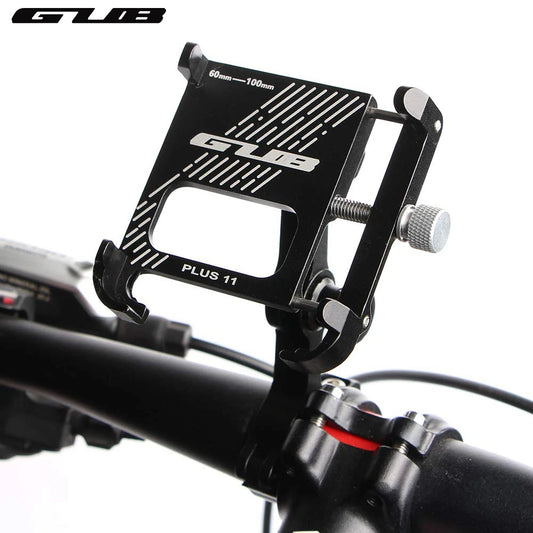 GUB PLUS11 Bicycle Motorcycle Phone Mount Aluminum Alloy Bike Phone Holder with 360° Rotation Adjustable 4 to 6.8 Inch Phone GPS